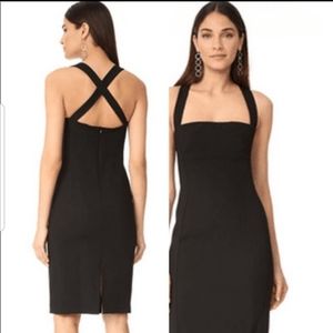 Black Halo Bryson Sheath Dress Criss Cross Back 6 (tailored to shorter length)